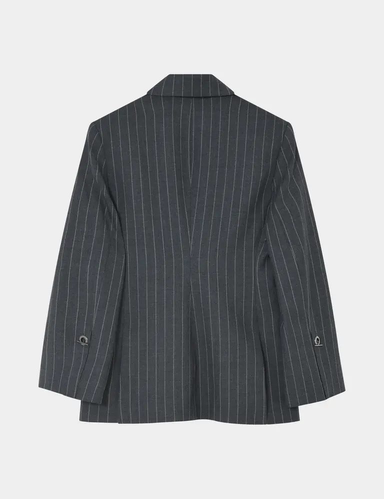 DAY Bono Blazer - Grey Pinstripe