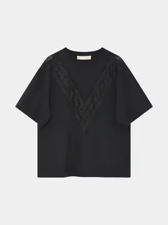 DAY Drewa Lace Top - Black