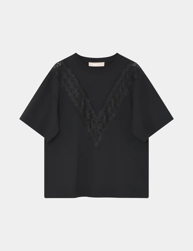 DAY Drewa Lace Top - Black