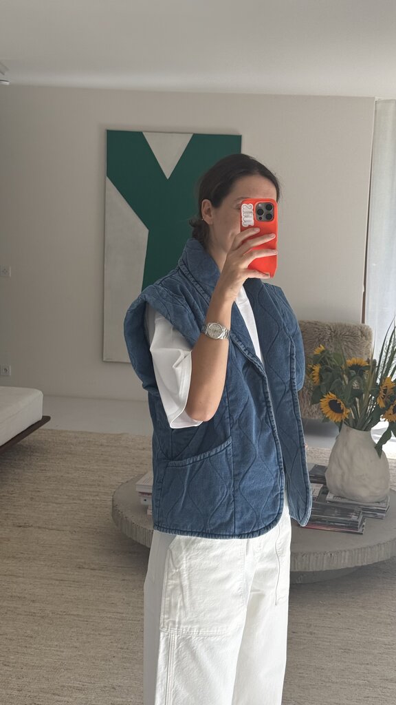 Aokyanos Brook Denim Vest - Stone Wash