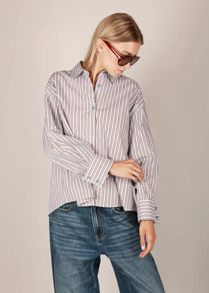 NOTED Anni Shirt - Blue Stripe