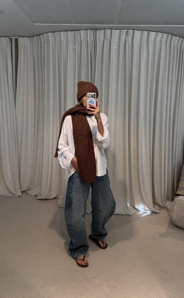 INTI Ojal Knitted Scarf - Cacao