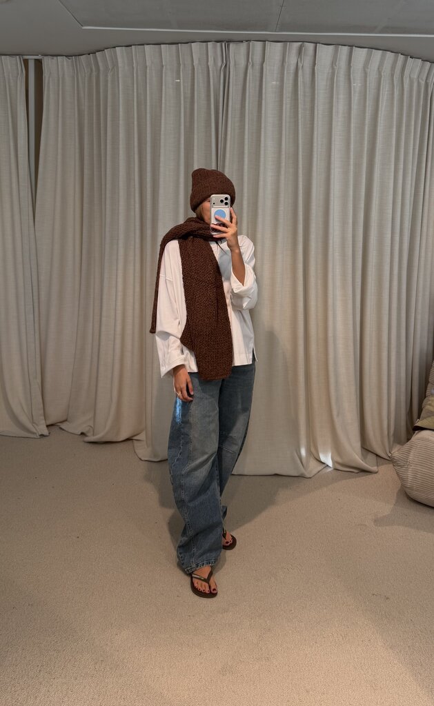INTI Ojal Knitted Scarf - Cacao