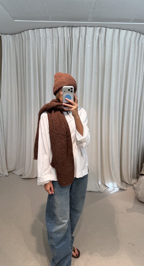 INTI Ojal Knitted Scarf - Cacao