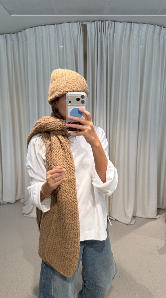 INTI Ojal Knitted Scarf - Sand