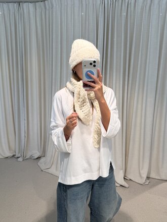 INTI Falie Knitted Scarf - Ecru