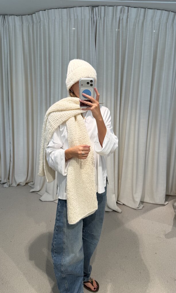 INTI Ojal Knitted Scarf - Ecru