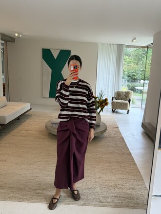 RE/BORN Claudia Skirt - Vino