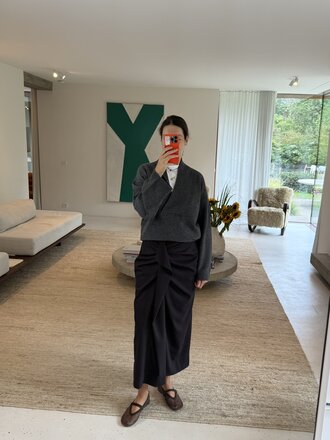 RE/BORN Claudia Skirt - Chocoalate