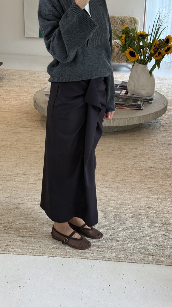 RE/BORN Claudia Skirt - Chocoalate