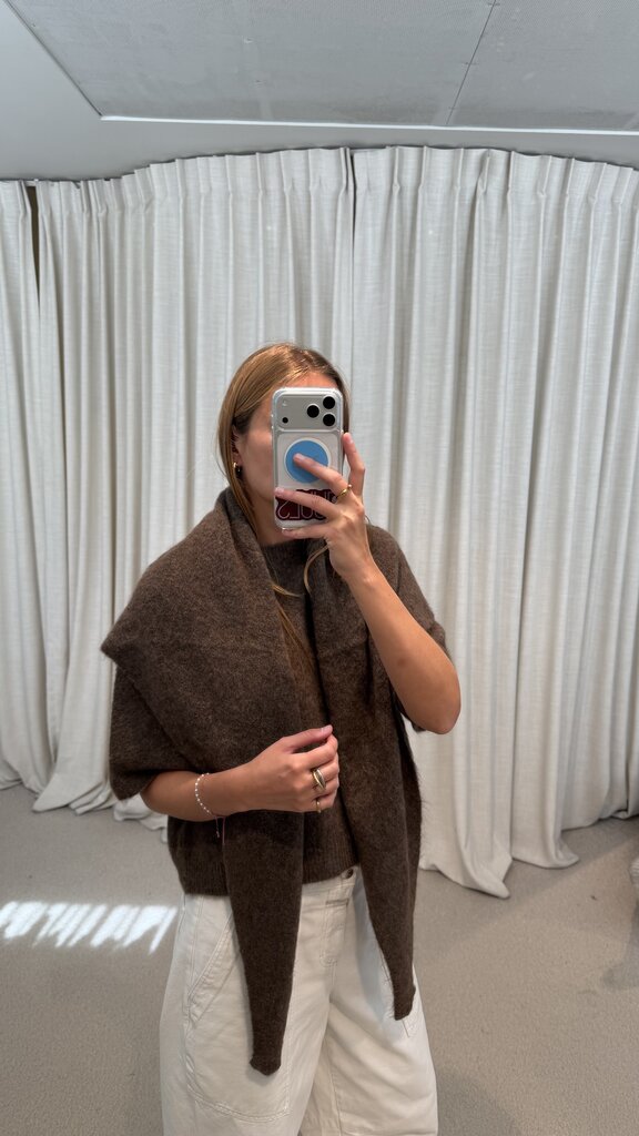 No Man's Land Triangle Scarf - Dark Mink