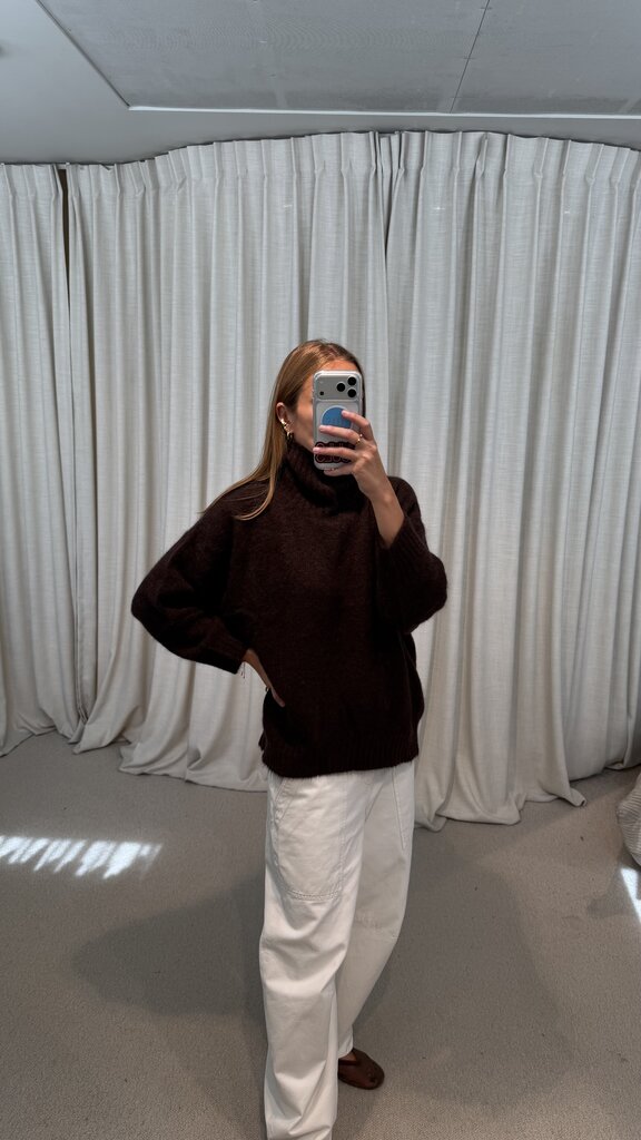 No Man's Land Knitted Mohair Sweater - Espresso