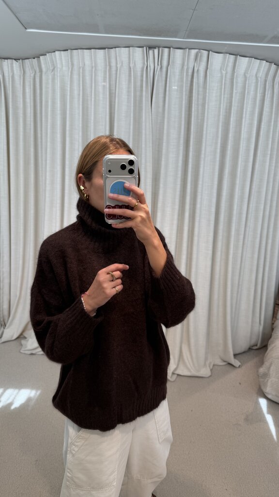 No Man's Land Knitted Mohair Sweater - Espresso