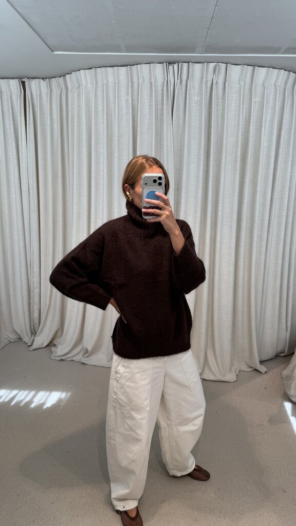 No Man's Land Knitted Mohair Sweater - Espresso