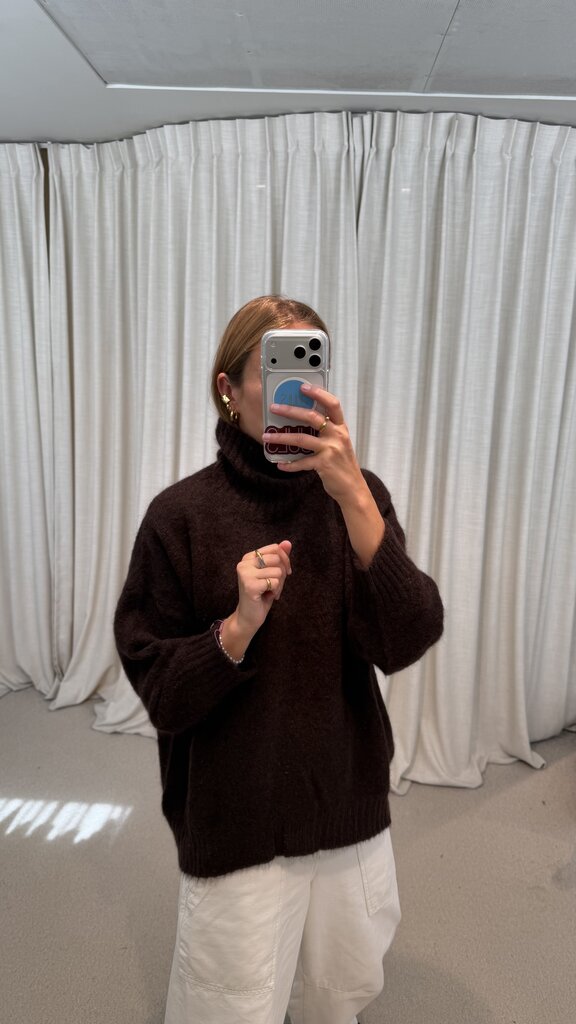 No Man's Land Knitted Mohair Sweater - Espresso
