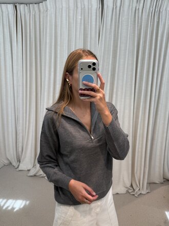 No Man's Land Knitted Merino Sweater - Steel