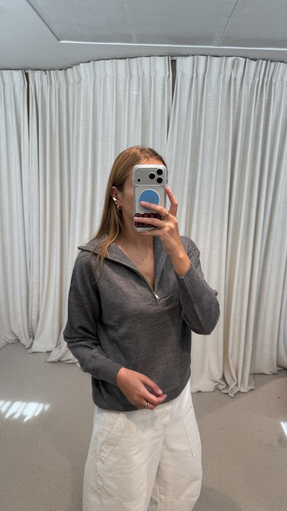 No Man's Land Knitted Merino Sweater - Steel