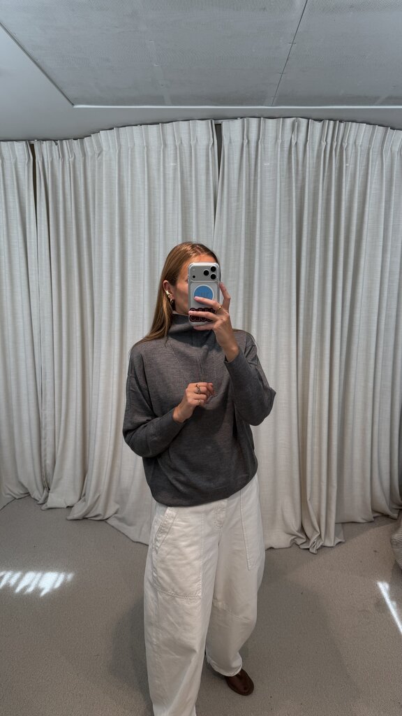 No Man's Land Knitted Merino Sweater - Steel
