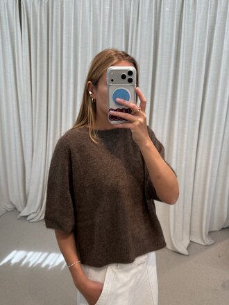 No Man's Land Knitted Sweater T-shirt - Dark Mink