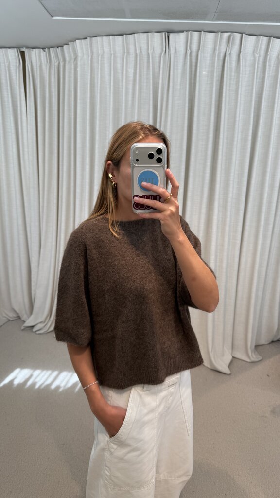 No Man's Land Knitted Sweater T-shirt - Dark Mink