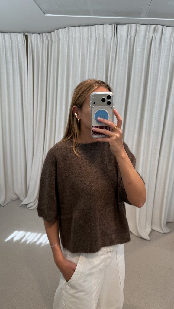 No Man's Land Knitted Sweater T-shirt - Dark Mink