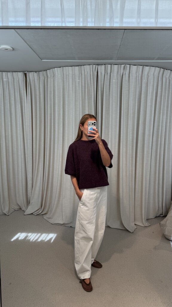 No Man's Land Knitted Sweater T-shirt - Grape