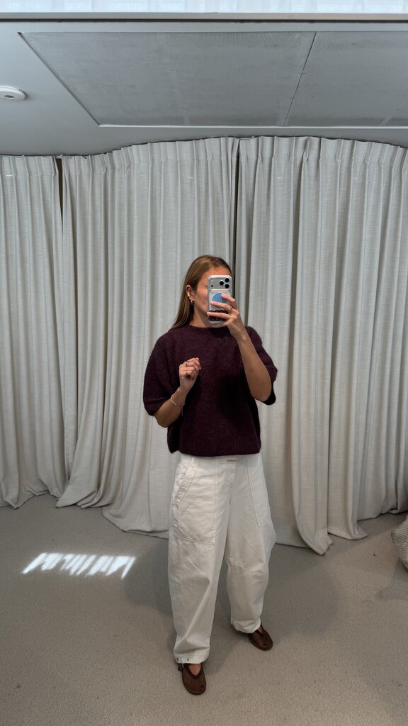 No Man's Land Knitted Sweater T-shirt - Grape