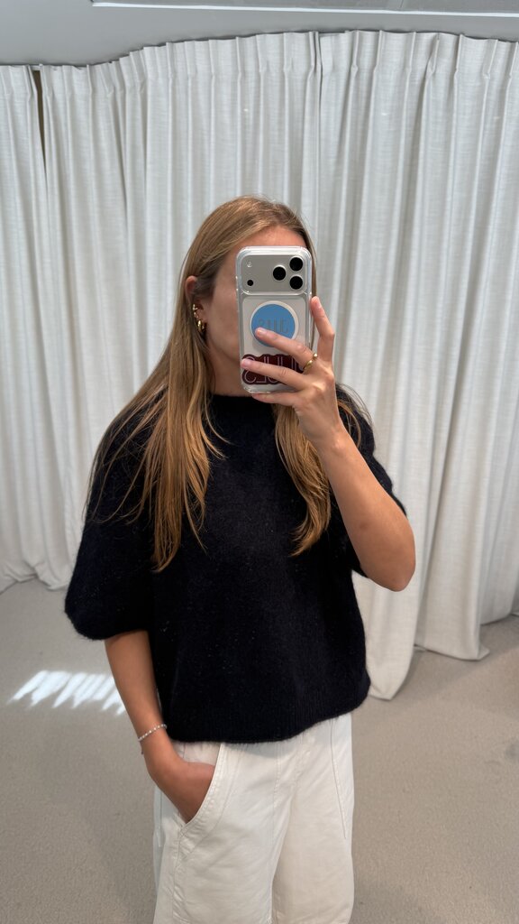 No Man's Land Knitted Sweater T-shirt - Dark Sapphire