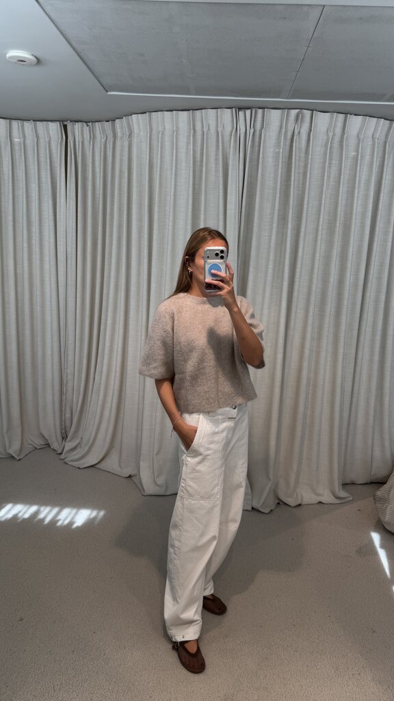 No Man's Land Knitted Sweater T-shirt - Oyster