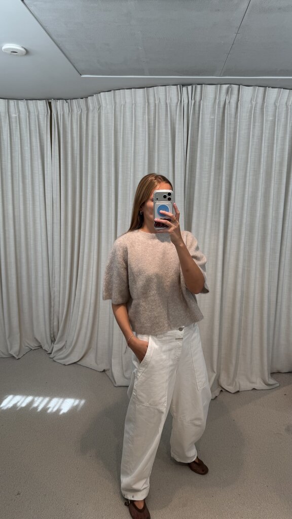 No Man's Land Knitted Sweater T-shirt - Oyster