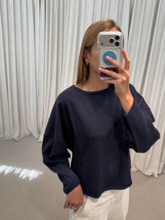 No Man's Land Knitted Sweater - Dark Sapphire