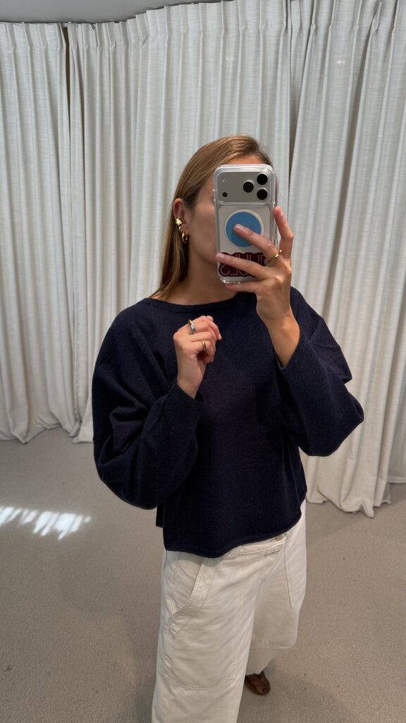 No Man's Land Knitted Sweater - Dark Sapphire