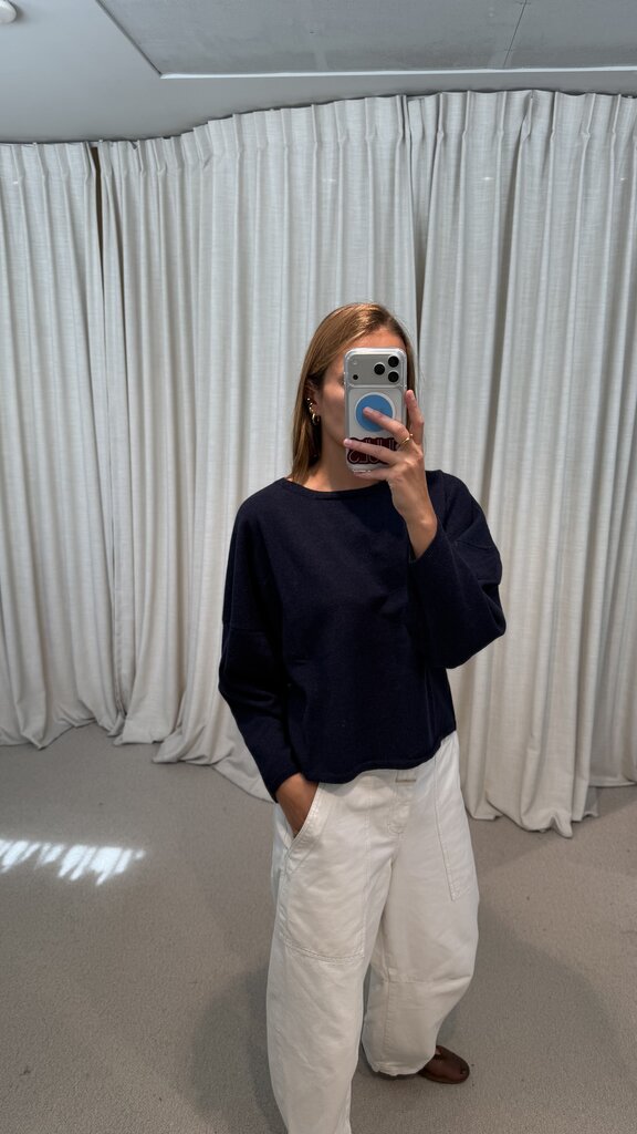 No Man's Land Knitted Sweater - Dark Sapphire