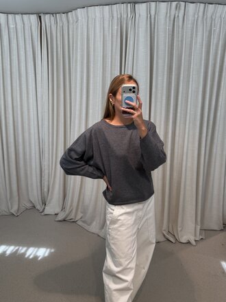 No Man's Land Knitted Sweater - Steel
