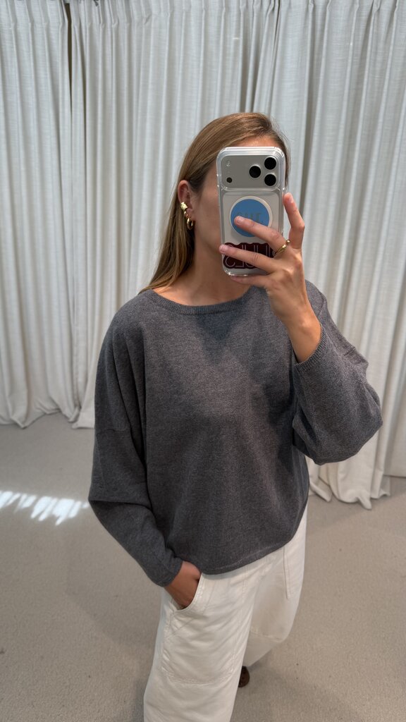 No Man's Land Knitted Sweater - Steel