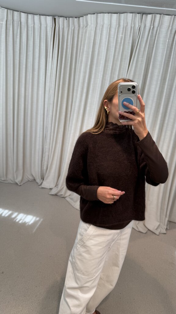 No Man's Land Turtleneck Top - Espresso