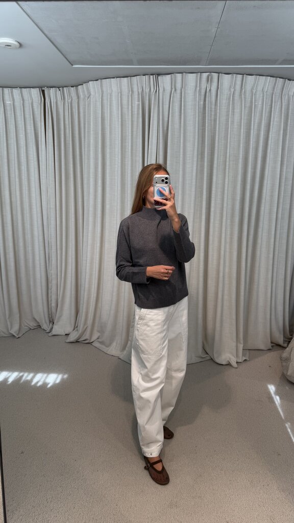 No Man's Land Knitted Merino Wool Sweater - Steel
