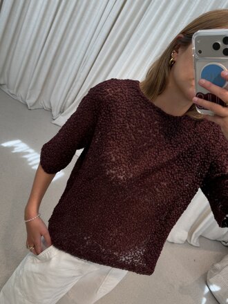 No Man's Land Knitted T-shirt - Chianti