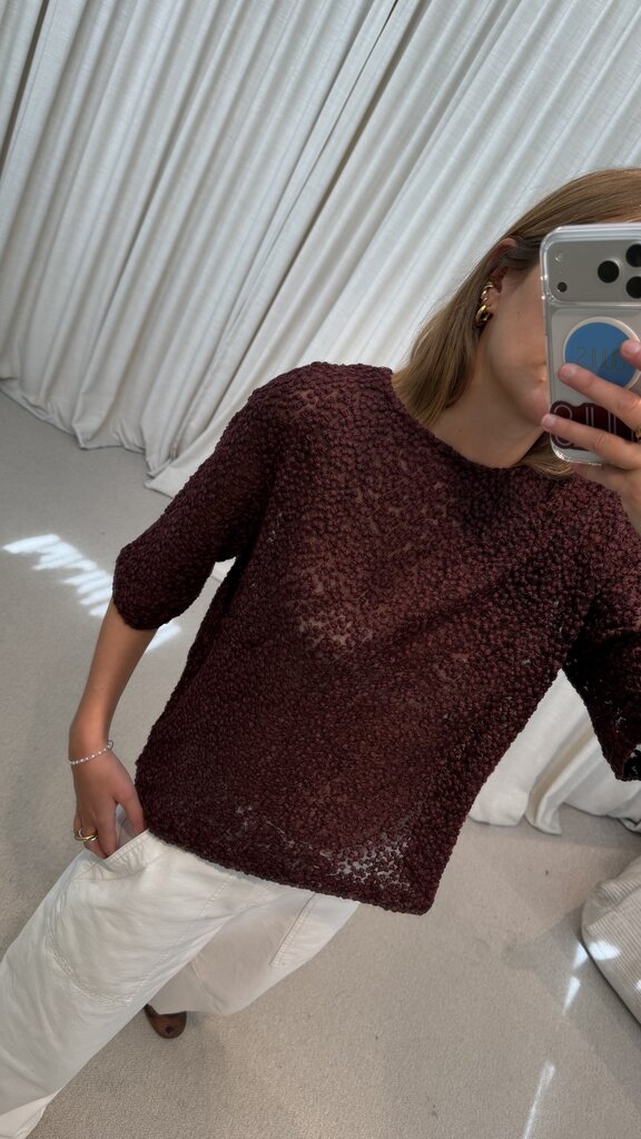 No Man's Land Knitted T-shirt - Chianti
