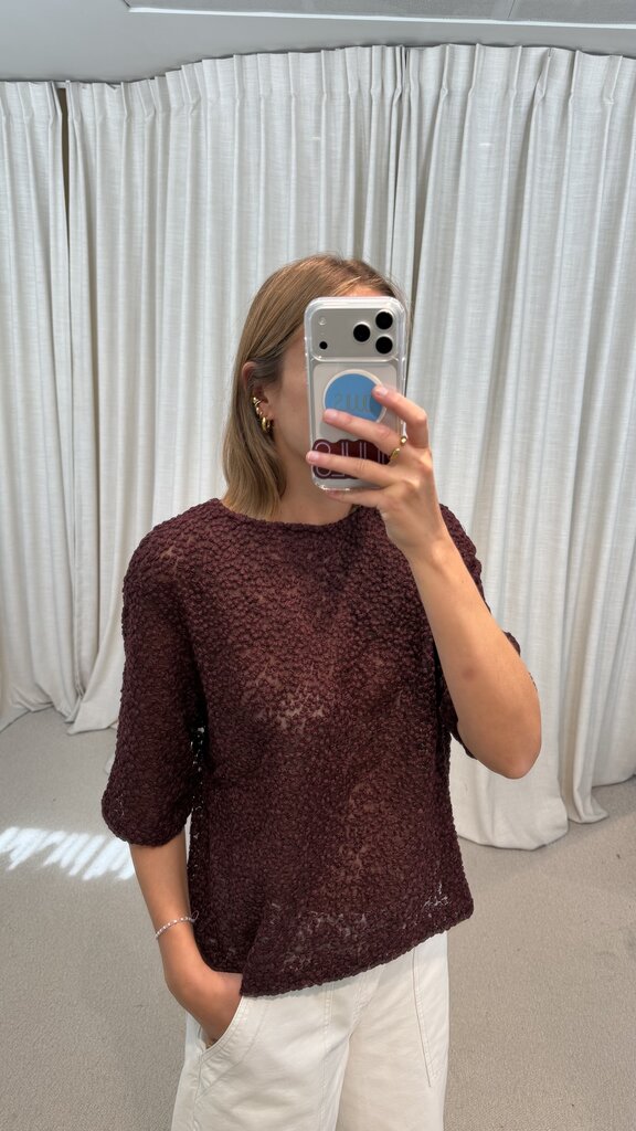 No Man's Land Knitted T-shirt - Chianti