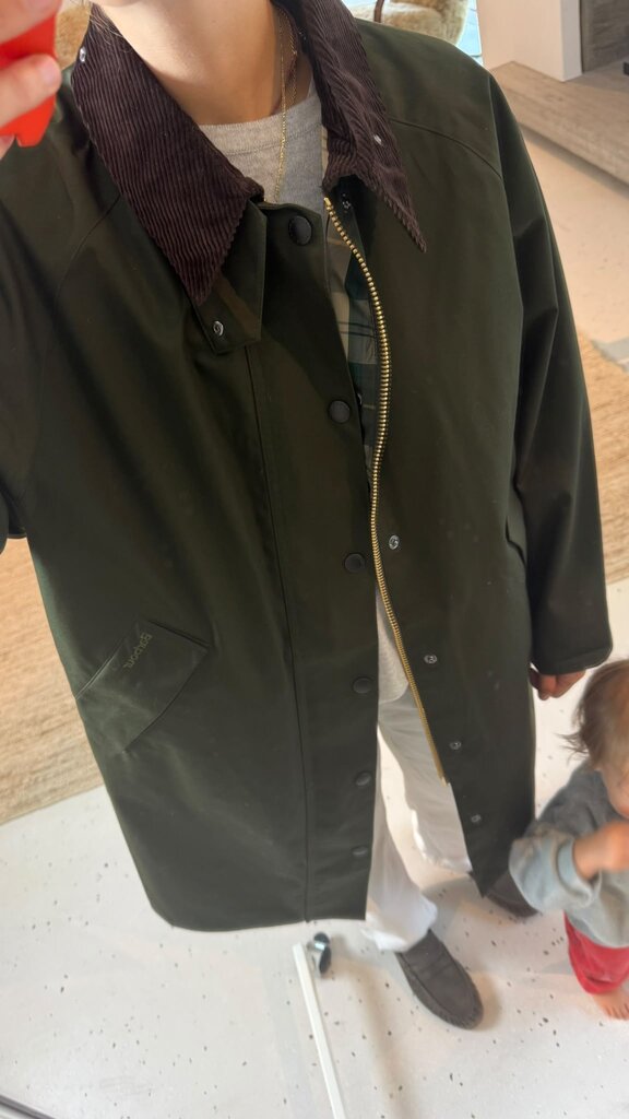 Barbour Long Transporter Jacket - Sage
