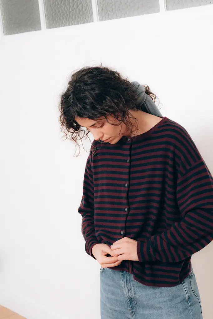 Raff Collective Alixe Striped Knit - Burgundy