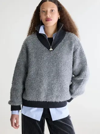 Bellerose Dooh Knitwear - Mid Grey