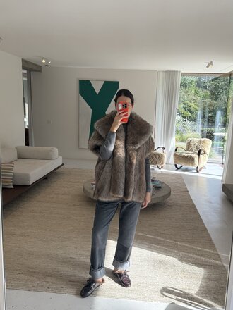 BB Couture Brigitte long jacket - Wolf