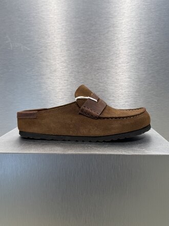 Birkenstock Naples - double stitch - Dark Tea