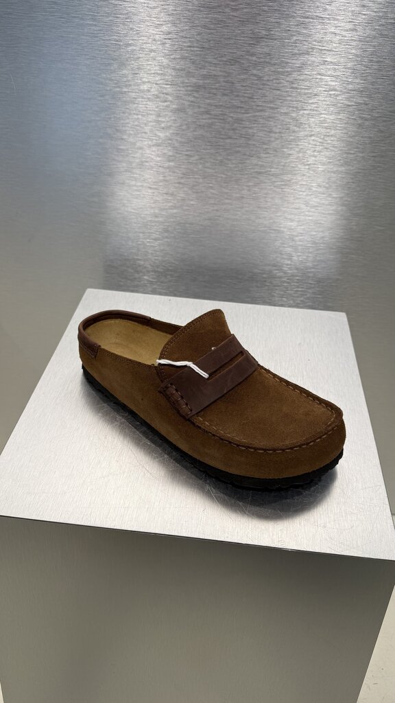 Birkenstock Naples - double stitch - Dark Tea
