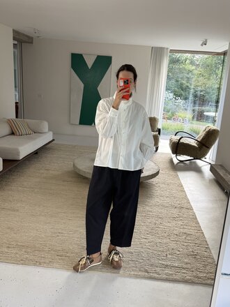 Anne-mi Flora Barrel Pants - Dark Navy