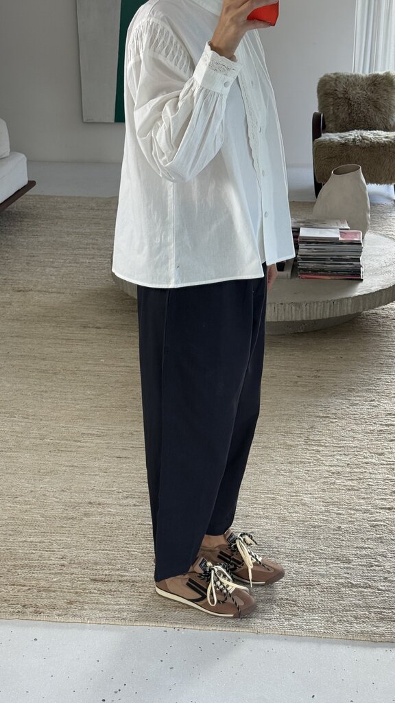 Anne-mi Flora Barrel Pants - Dark Navy