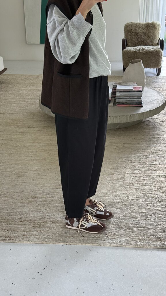 Anne-mi Flora Barrel Pants - Black