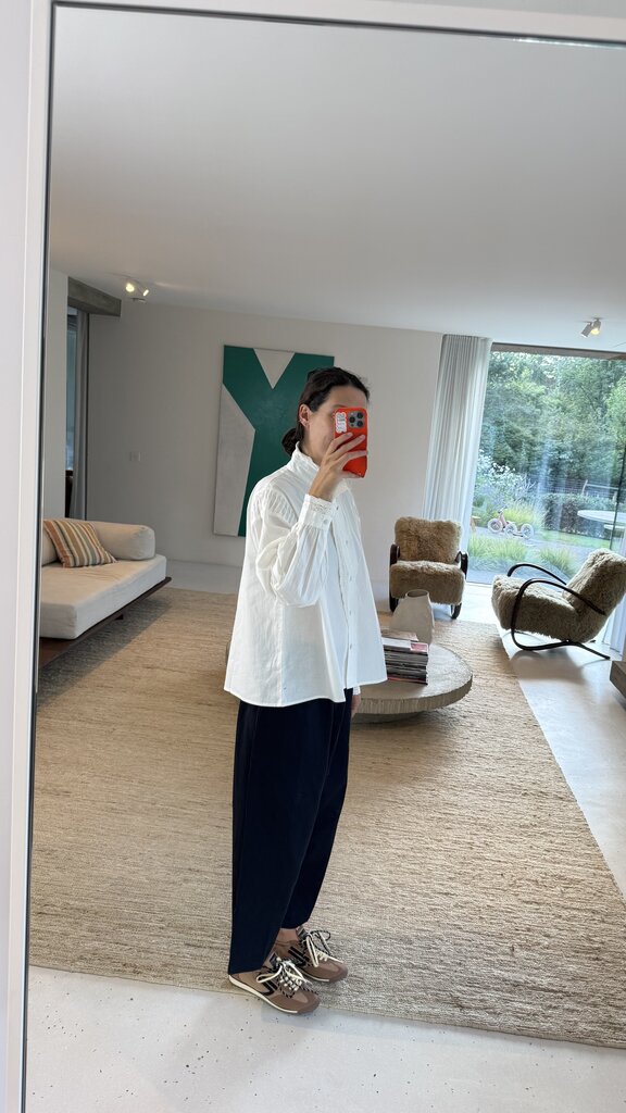 Anne-mi Cloud Ls Shirt - White Sand